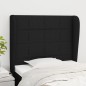vidaXL Kopfteil mit Ohren Schwarz 103x23x118/128 cm Stoff vidaXL Kopfteil mit Ohren Schwarz 103x23x118/128 cm Stoff