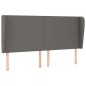 vidaXL Kopfteil mit Ohren Grau 183x23x118/128 cm Kunstleder vidaXL Kopfteil mit Ohren Grau 183x23x118/128 cm Kunstleder