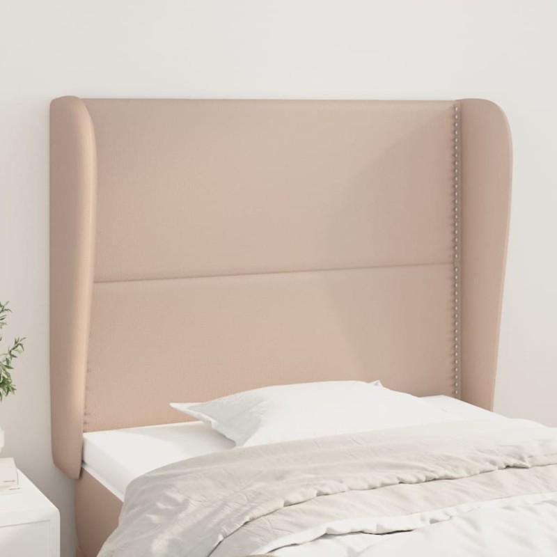 vidaXL Kopfteil mit Ohren Cappuccino-Braun 103x23x118/128cm Kunstleder vidaXL Kopfteil mit Ohren Cappuccino-Braun 103x23x118/128cm Kunstleder