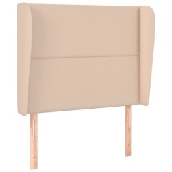 vidaXL Kopfteil mit Ohren Cappuccino-Braun 103x23x118/128cm Kunstleder