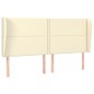vidaXL Kopfteil mit Ohren Creme 203x23x118/128 cm Kunstleder vidaXL Kopfteil mit Ohren Creme 203x23x118/128 cm Kunstleder