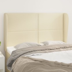 vidaXL Kopfteil mit Ohren Creme 147x23x118/128 cm Kunstleder