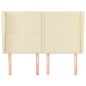 vidaXL Kopfteil mit Ohren Creme 147x23x118/128 cm Kunstleder vidaXL Kopfteil mit Ohren Creme 147x23x118/128 cm Kunstleder
