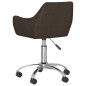 Esszimmerstühle 2 Stk. Drehbar Dunkelbraun Stoff Esszimmerstühle 2 Stk. Drehbar Dunkelbraun Stoff