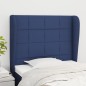 vidaXL Kopfteil mit Ohren Blau 93x23x118/128 cm Stoff vidaXL Kopfteil mit Ohren Blau 93x23x118/128 cm Stoff