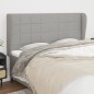 vidaXL Kopfteil mit Ohren Hellgrau 163x23x118/128 cm Stoff vidaXL Kopfteil mit Ohren Hellgrau 163x23x118/128 cm Stoff