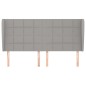 vidaXL Kopfteil mit Ohren Hellgrau 163x23x118/128 cm Stoff vidaXL Kopfteil mit Ohren Hellgrau 163x23x118/128 cm Stoff
