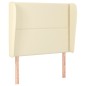 vidaXL Kopfteil mit Ohren Creme 103x23x118/128 cm Kunstleder vidaXL Kopfteil mit Ohren Creme 103x23x118/128 cm Kunstleder
