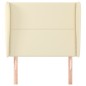 vidaXL Kopfteil mit Ohren Creme 103x23x118/128 cm Kunstleder vidaXL Kopfteil mit Ohren Creme 103x23x118/128 cm Kunstleder