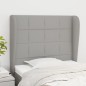 vidaXL Kopfteil mit Ohren Hellgrau 93x23x118/128 cm Stoff