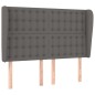 vidaXL Kopfteil mit Ohren Grau 147x23x118/128 cm Kunstleder