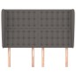 vidaXL Kopfteil mit Ohren Grau 147x23x118/128 cm Kunstleder