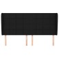 vidaXL Kopfteil mit Ohren Schwarz 203x23x118/128 cm Stoff vidaXL Kopfteil mit Ohren Schwarz 203x23x118/128 cm Stoff