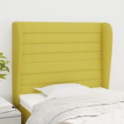 vidaXL Kopfteil mit Ohren Grün 83x23x118/128 cm Stoff