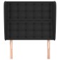 vidaXL Kopfteil mit Ohren Schwarz 103x23x118/128 cm Kunstleder vidaXL Kopfteil mit Ohren Schwarz 103x23x118/128 cm Kunstleder