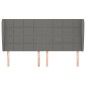 vidaXL Kopfteil mit Ohren Dunkelgrau 203x23x118/128 cm Stoff vidaXL Kopfteil mit Ohren Dunkelgrau 203x23x118/128 cm Stoff