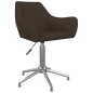 Esszimmerstühle 2 Stk. Drehbar Dunkelbraun Stoff Esszimmerstühle 2 Stk. Drehbar Dunkelbraun Stoff