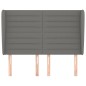 vidaXL Kopfteil mit Ohren Dunkelgrau 147x23x118/128 cm Stoff vidaXL Kopfteil mit Ohren Dunkelgrau 147x23x118/128 cm Stoff
