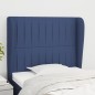 vidaXL Kopfteil mit Ohren Blau 93x23x118/128 cm Stoff vidaXL Kopfteil mit Ohren Blau 93x23x118/128 cm Stoff