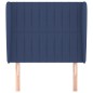vidaXL Kopfteil mit Ohren Blau 93x23x118/128 cm Stoff vidaXL Kopfteil mit Ohren Blau 93x23x118/128 cm Stoff