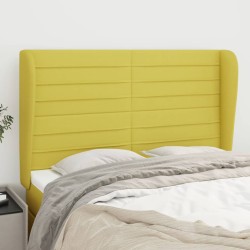 vidaXL Kopfteil mit Ohren Grün 147x23x118/128 cm Stoff