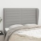 vidaXL Kopfteil mit Ohren Hellgrau 147x23x118/128 cm Stoff vidaXL Kopfteil mit Ohren Hellgrau 147x23x118/128 cm Stoff