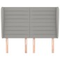 vidaXL Kopfteil mit Ohren Hellgrau 147x23x118/128 cm Stoff vidaXL Kopfteil mit Ohren Hellgrau 147x23x118/128 cm Stoff