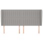 vidaXL Kopfteil mit Ohren Hellgrau 183x23x118/128 cm Stoff vidaXL Kopfteil mit Ohren Hellgrau 183x23x118/128 cm Stoff