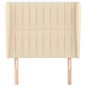 vidaXL Kopfteil mit Ohren Creme 93x23x118/128 cm Stoff vidaXL Kopfteil mit Ohren Creme 93x23x118/128 cm Stoff