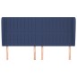 vidaXL Kopfteil mit Ohren Blau 183x23x118/128 cm Stoff vidaXL Kopfteil mit Ohren Blau 183x23x118/128 cm Stoff