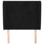 vidaXL Kopfteil mit Ohren Schwarz 103x23x118/128 cm Samt