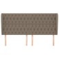 vidaXL Kopfteil mit Ohren Taupe 203x23x118/128 cm Stoff