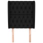 vidaXL Kopfteil mit Ohren Schwarz 83x23x118/128 cm Stoff vidaXL Kopfteil mit Ohren Schwarz 83x23x118/128 cm Stoff