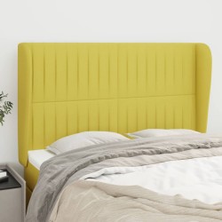 vidaXL Kopfteil mit Ohren Grün 147x23x118/128 cm Stoff