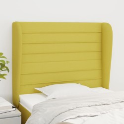 vidaXL Kopfteil mit Ohren Grün 103x23x118/128 cm Stoff