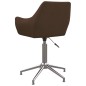Esszimmerstühle 2 Stk. Drehbar Braun Stoff Esszimmerstühle 2 Stk. Drehbar Braun Stoff