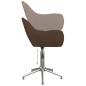 Esszimmerstühle 2 Stk. Drehbar Braun Stoff Esszimmerstühle 2 Stk. Drehbar Braun Stoff