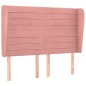 vidaXL Kopfteil mit Ohren Rosa 147x23x118/128 cm Samt vidaXL Kopfteil mit Ohren Rosa 147x23x118/128 cm Samt
