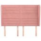 vidaXL Kopfteil mit Ohren Rosa 147x23x118/128 cm Samt vidaXL Kopfteil mit Ohren Rosa 147x23x118/128 cm Samt