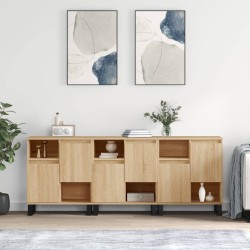 vidaXL Sideboards 3 Stk. Sonoma-Eiche Holzwerkstoff