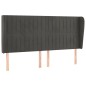 vidaXL Kopfteil mit Ohren Dunkelgrau 163x23x118/128 cm Samt