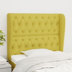 vidaXL Kopfteil mit Ohren Grün 103x23x118/128 cm Stoff