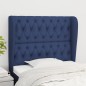 vidaXL Kopfteil mit Ohren Blau 103x23x118/128 cm Stoff vidaXL Kopfteil mit Ohren Blau 103x23x118/128 cm Stoff