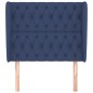 vidaXL Kopfteil mit Ohren Blau 103x23x118/128 cm Stoff vidaXL Kopfteil mit Ohren Blau 103x23x118/128 cm Stoff