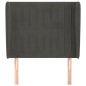 vidaXL Kopfteil mit Ohren Dunkelgrau 103x23x118/128 cm Samt