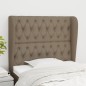 vidaXL Kopfteil mit Ohren Taupe 93x23x118/128 cm Stoff vidaXL Kopfteil mit Ohren Taupe 93x23x118/128 cm Stoff