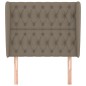 vidaXL Kopfteil mit Ohren Taupe 93x23x118/128 cm Stoff vidaXL Kopfteil mit Ohren Taupe 93x23x118/128 cm Stoff