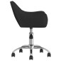 Esszimmerstühle 2 Stk. Drehbar Schwarz Stoff Esszimmerstühle 2 Stk. Drehbar Schwarz Stoff