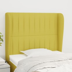vidaXL Kopfteil mit Ohren Grün 103x23x118/128 cm Stoff