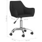 Esszimmerstühle 2 Stk. Drehbar Schwarz Stoff Esszimmerstühle 2 Stk. Drehbar Schwarz Stoff